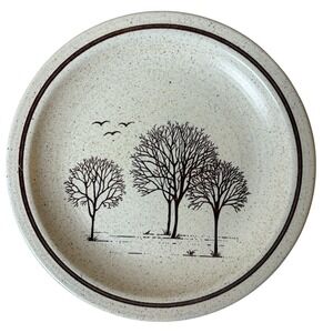Vintage Churchill Trees Homespun Stonecast Dinner Plate 10'' England Set Of 4